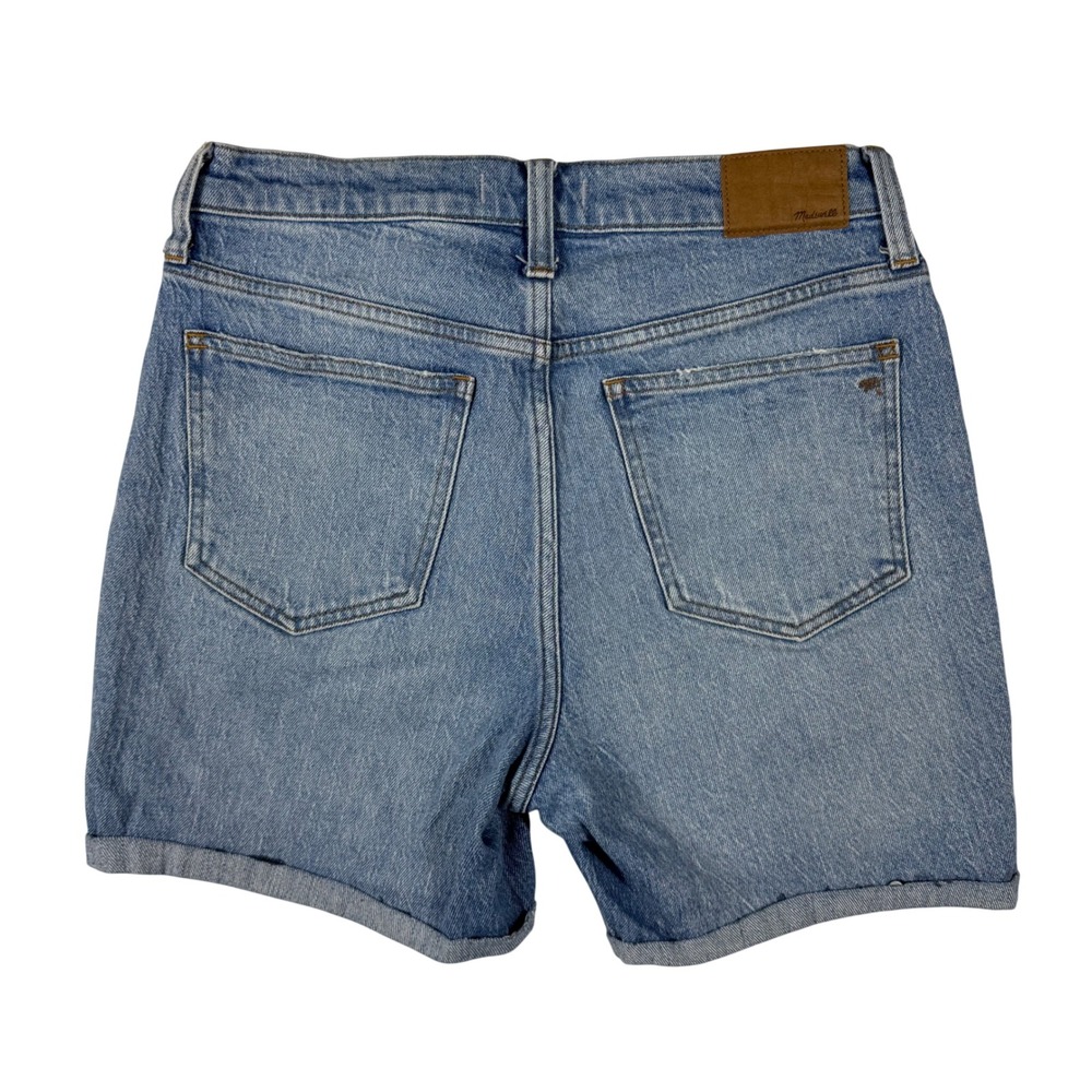 Madewell High Rise Denim Cuffed Shorts Light Wash Blue 26 Womens - Picture 2 of 10